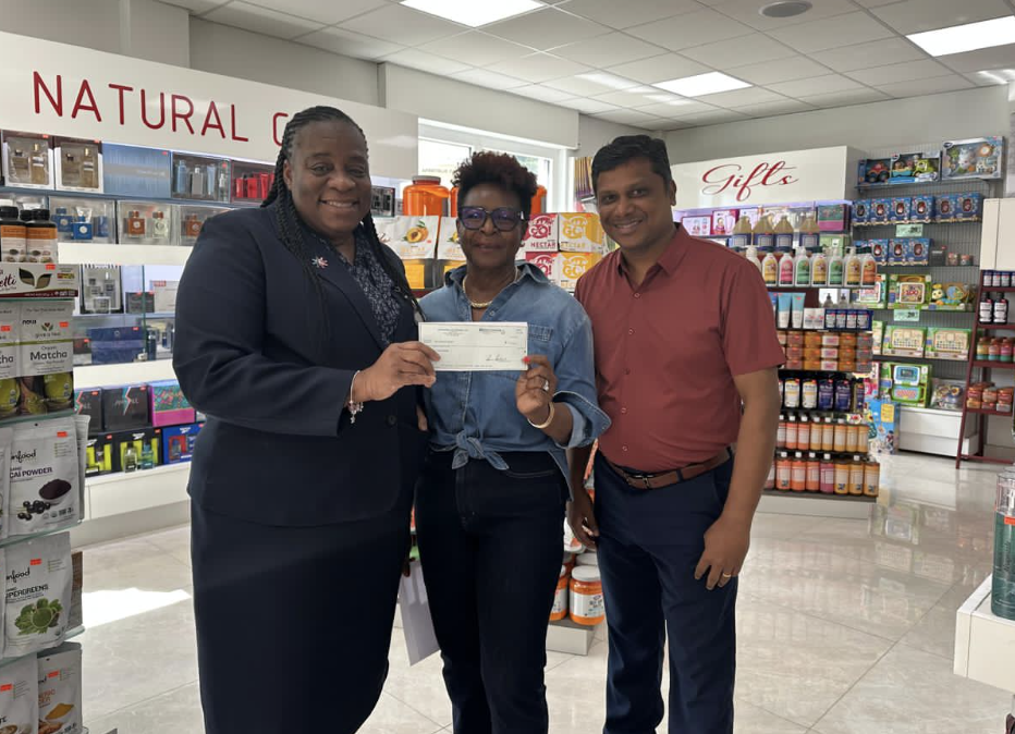 Vanterpool Enterprises donates $3K to BVI Cancer Society